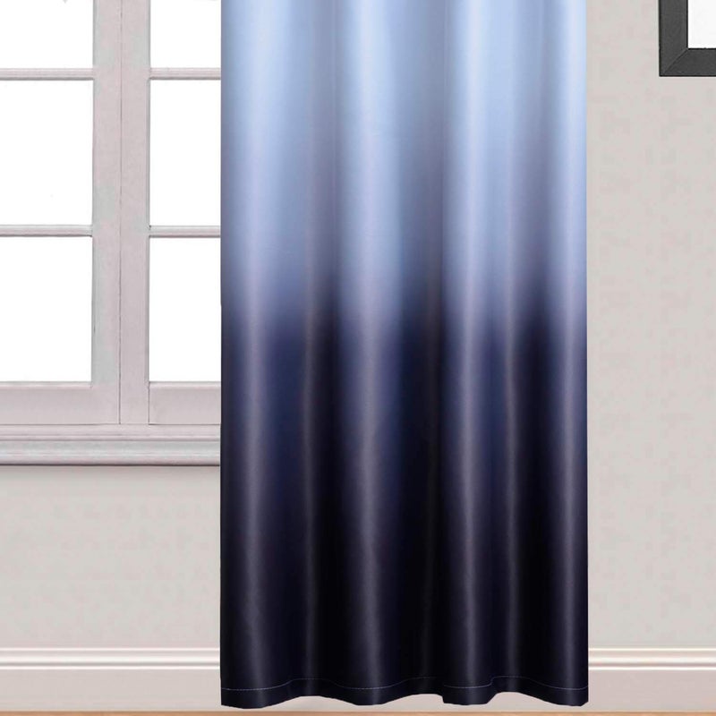 Yakamok Light Blocking Gradient Color Curtains Black Ombre Blackout Curtains Room Darkening Thermal Insulated Grommet Window Drapes for Living Room/Bedroom (Black, 2 Panels, 52x72 Inch) - Image 3